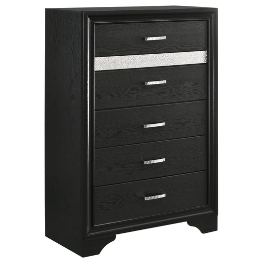 Miranda 5-drawer Bedroom Chest Black