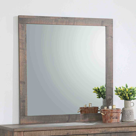 Frederick Square Dresser Mirror Weathered Oak