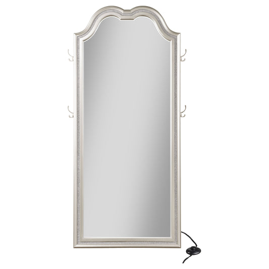 Evangeline Full Length LED Floor Mirror Silver Oak