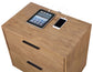 Taylor 2-drawer Rectangular Nightstand with Dual USB Ports Light Honey Brown