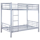 Hayward Twin Over Twin Bunk Bed Silver