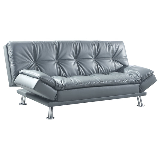 Dilleston Tufted Back Upholstered Sofa Bed Grey