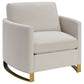 Corliss Upholstered Arched Arms Chair Beige