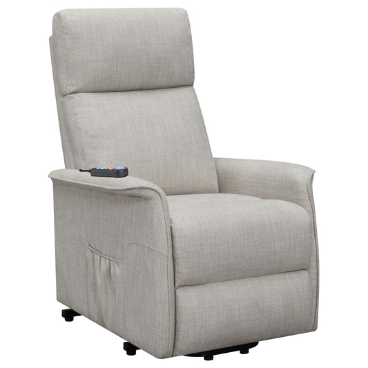 Herrera Upholstered Power Lift Massage Chair Beige