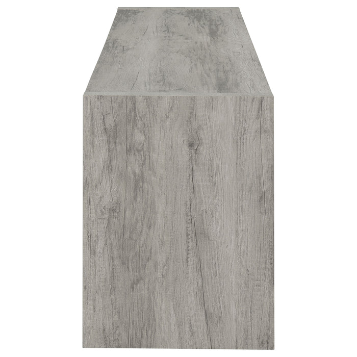 Burke 2-door Engineered Wood 71-inch TV Stand Grey Driftwood