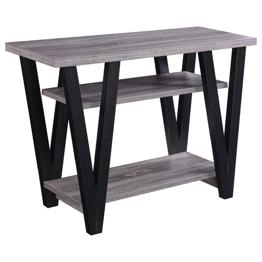 Stevens 2-shelf Engineered Wood Entryway Console Table Grey