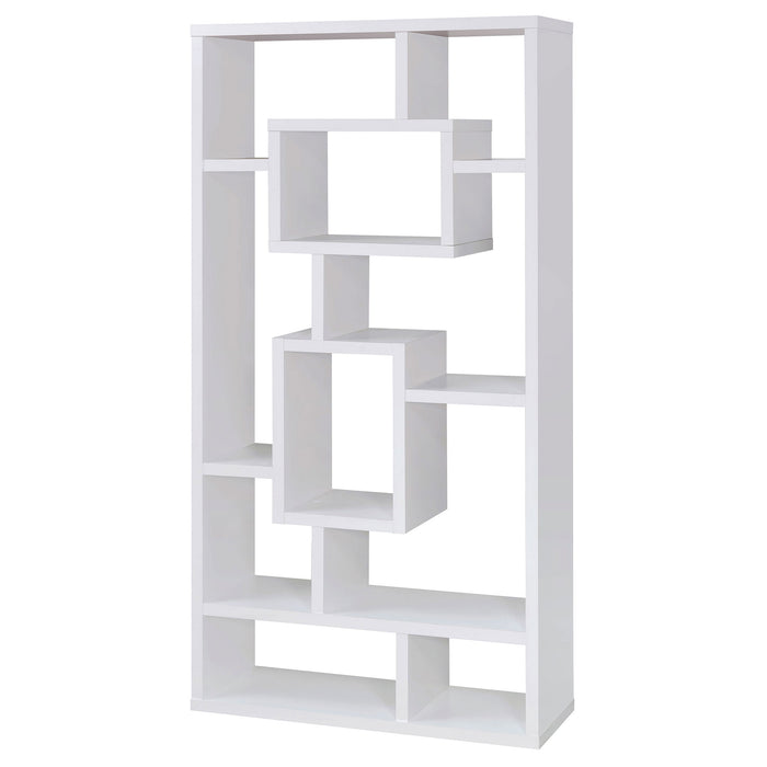 Corey 71-inch 8-shelf Bookshelf White