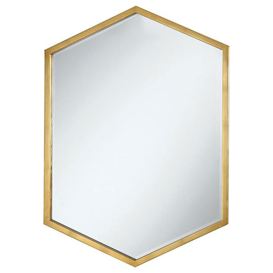 Bledel Hexagon Shaped Wall Mirror Gold