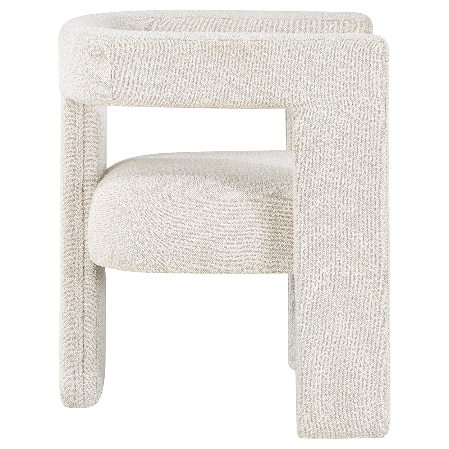 Petra Boucle Upholstered Accent Side Chair White