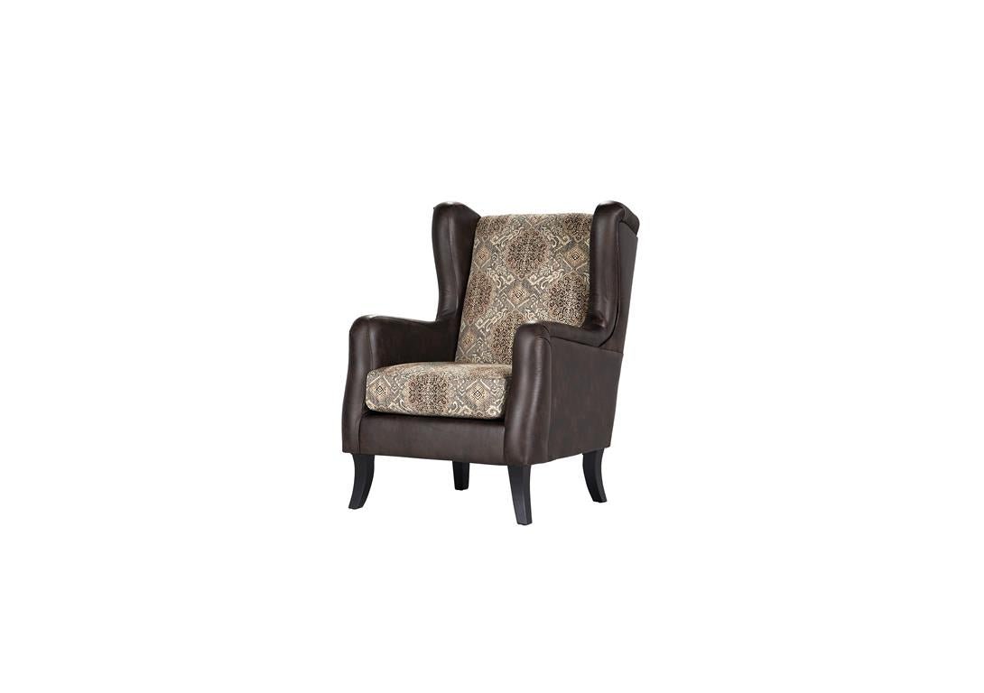 Elmbrook Upholstered Wingback Accent Club Chair Brown