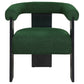 Ramona Boucle Upholstered Accent Side Chair Green and Black