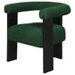 Ramona Boucle Upholstered Accent Side Chair Green and Black