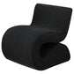 Ronea Boucle Upholstered Armless Curved Accent Chair Charcoal