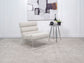Serreta Boucle Upholstered Armless Accent Chair with Clear Acrylic Frame Ivory